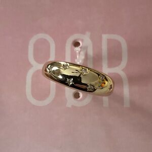 8 Other Reason Gold Cz Star Dome Accent Ring